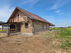 Mihailesti, cabana de vanzare din lemn masiv, 500 mp teren, potential investitie