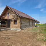 Mihailesti, cabana de vanzare din lemn masiv, 500 mp teren, potential investitie